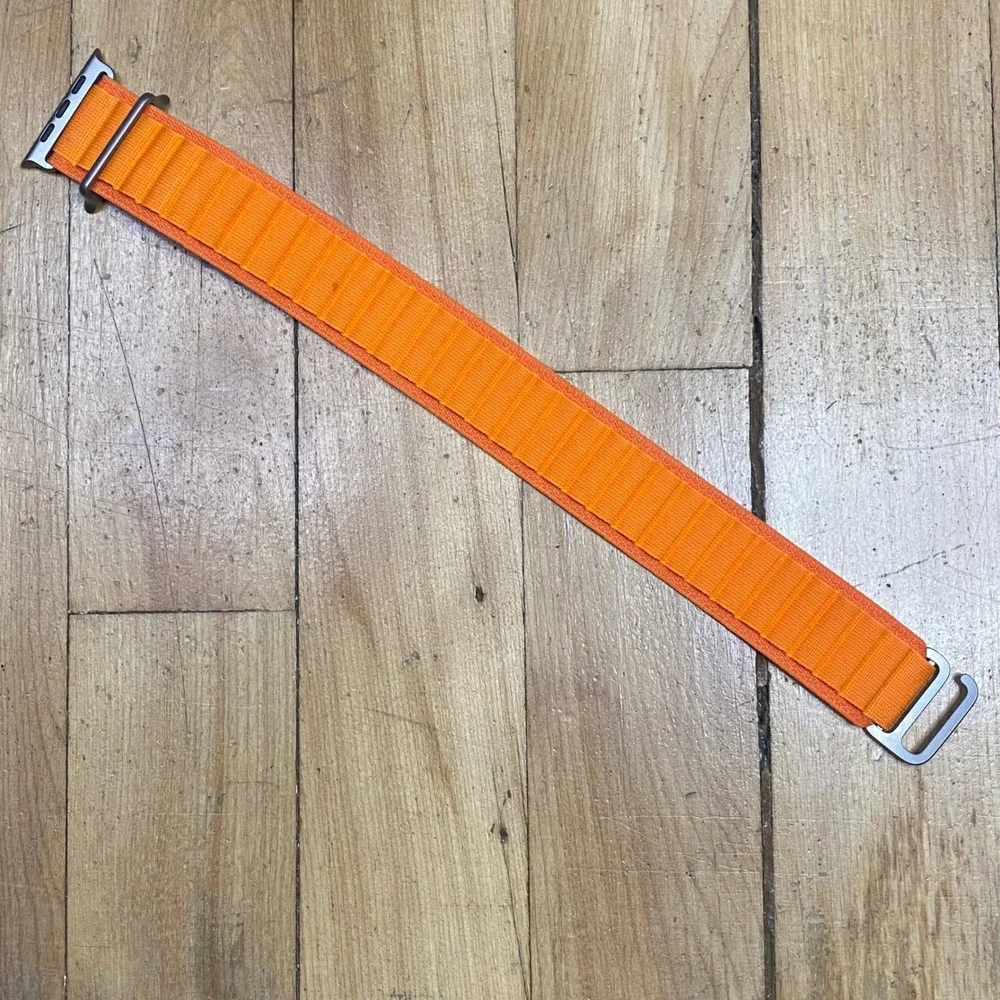 Apple Watch Ultra Band 49mm Trail Loop Orange Gray Hook Rugged‎ Sport - Picture 3 of 7